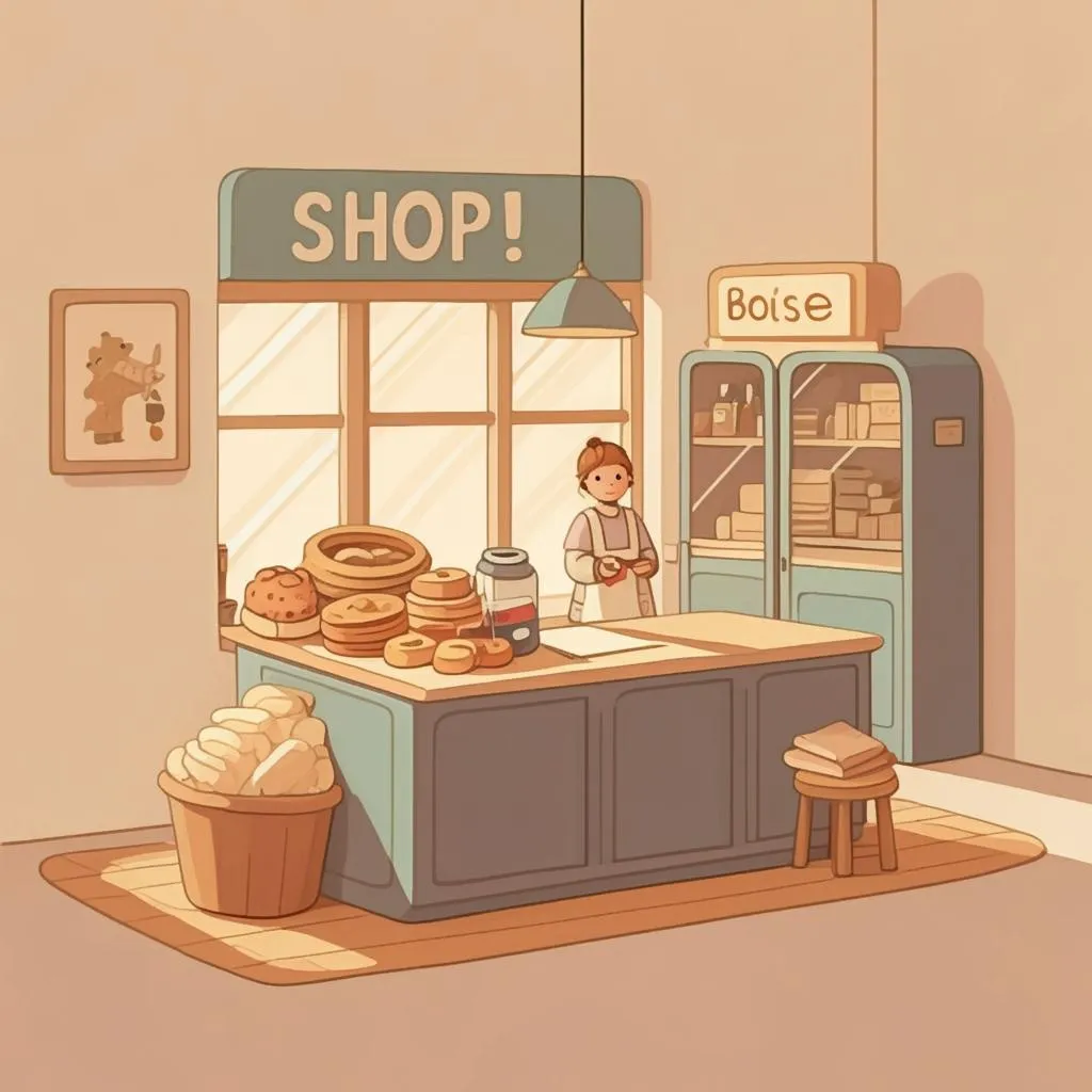 Illustration of a shop