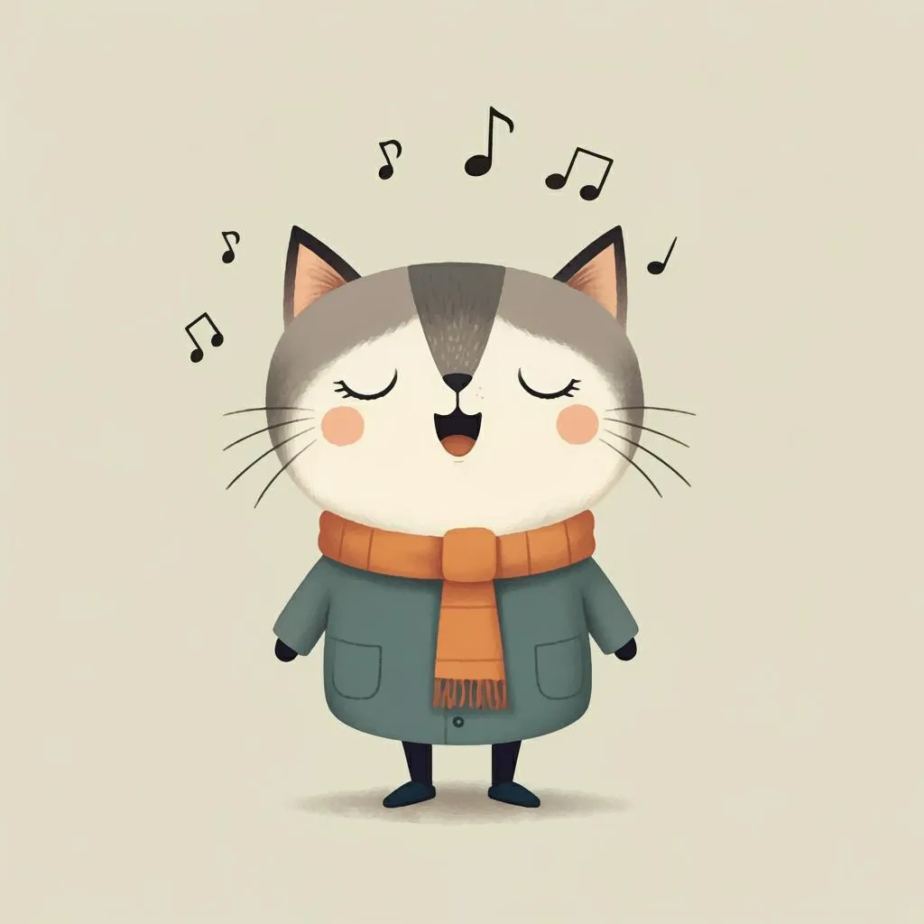Illustration of singing
