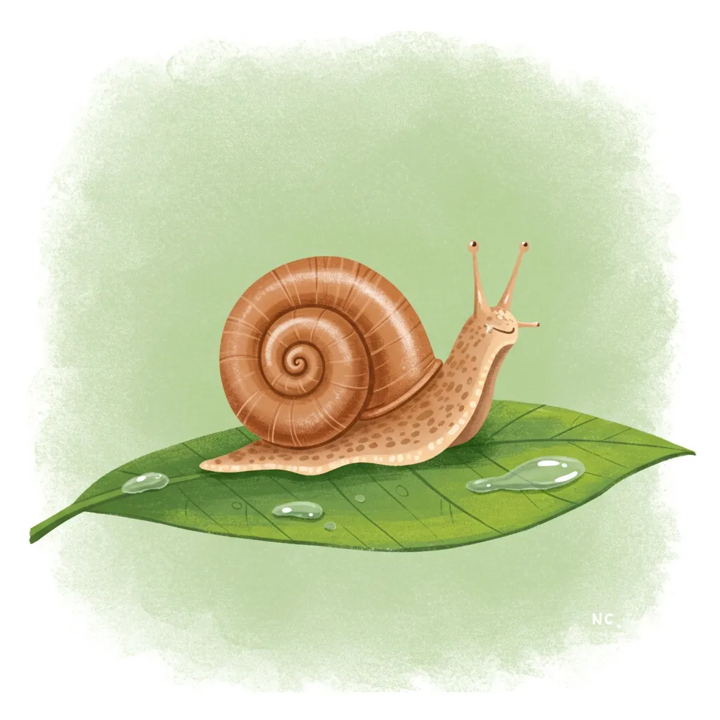 Illustration of a snail