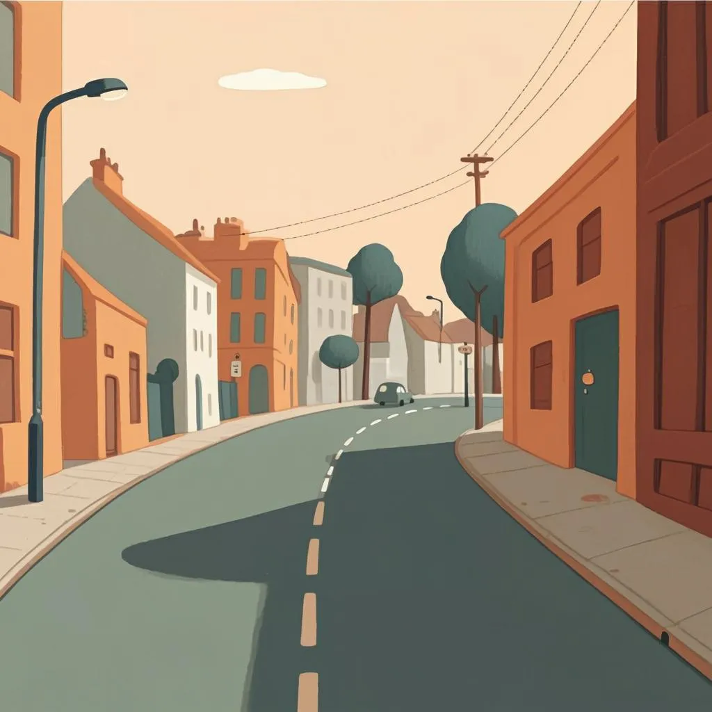 Illustration of a street
