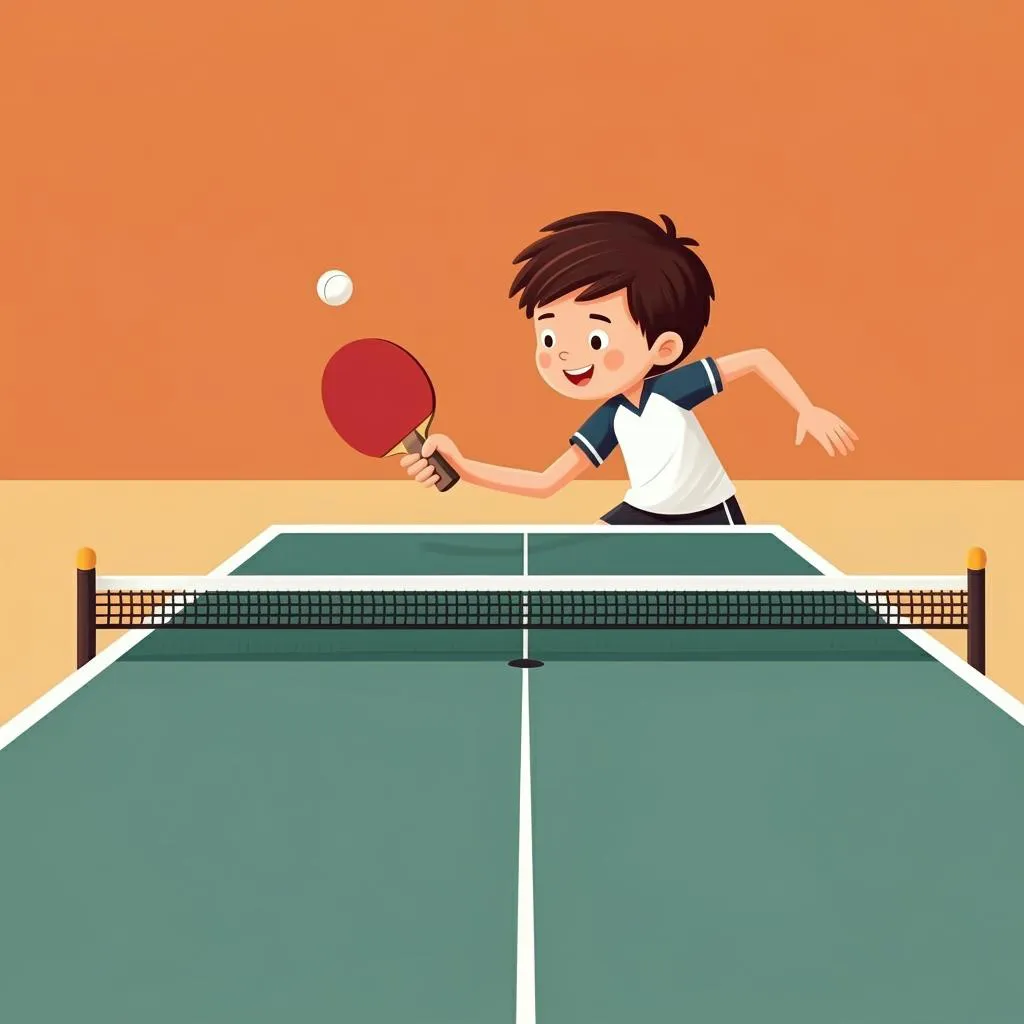 Illustration of table tennis