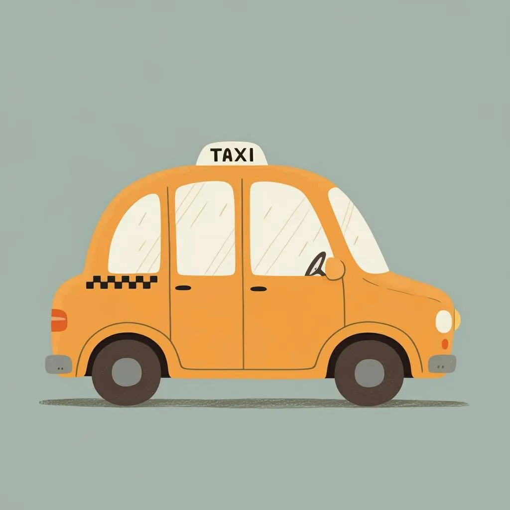 Illustration of a taxi