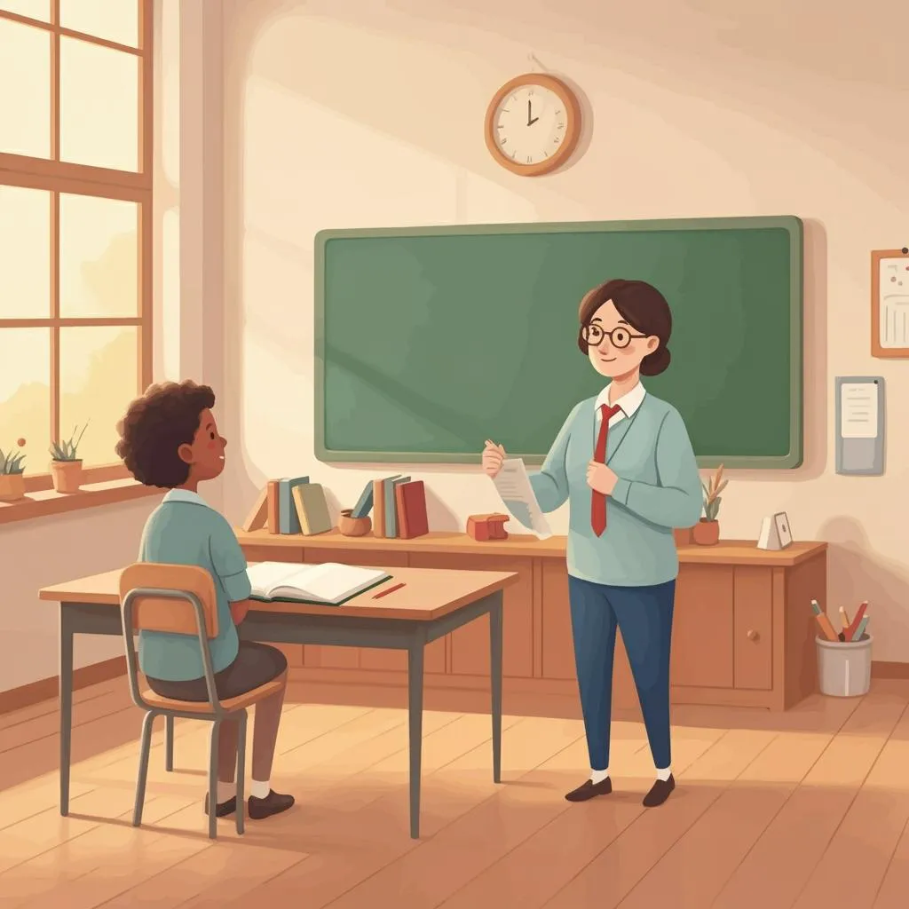 Illustration of a teacher