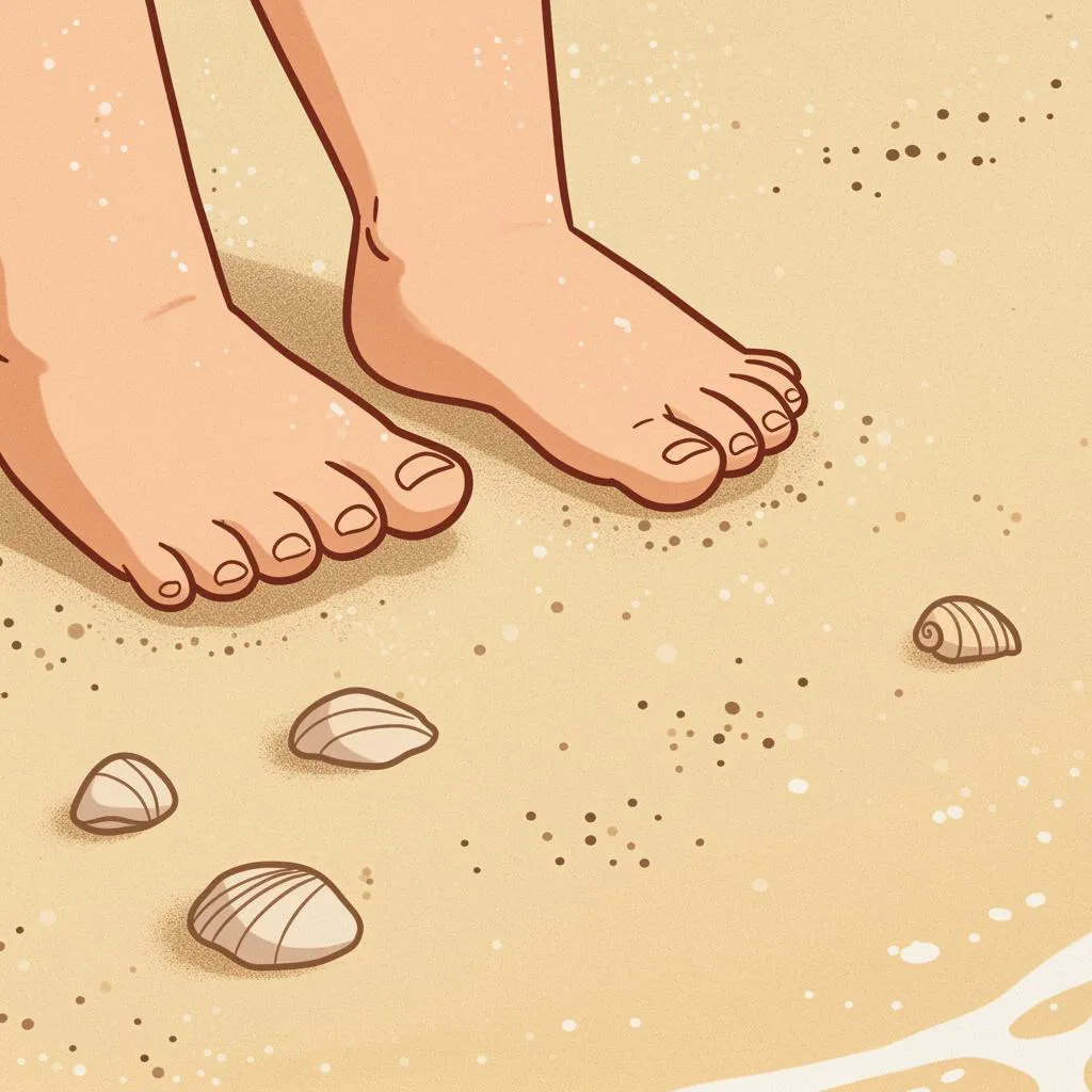 Illustration of toes