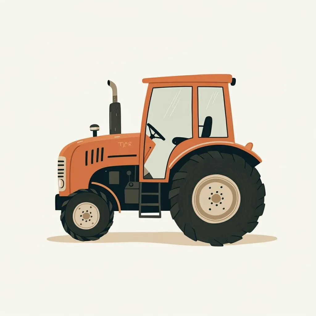 Illustration of a tractor