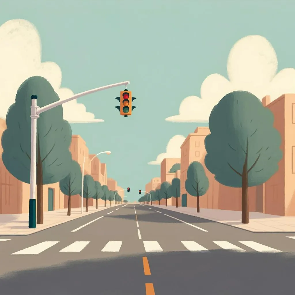 Illustration of traffic lights