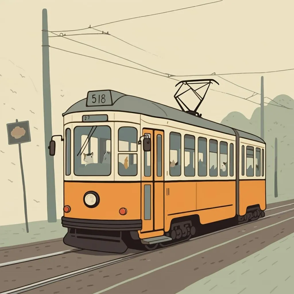 Illustration of a tram