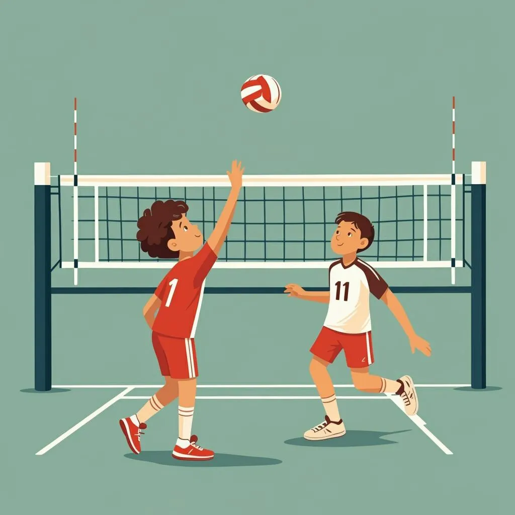 Illustration of volleyball