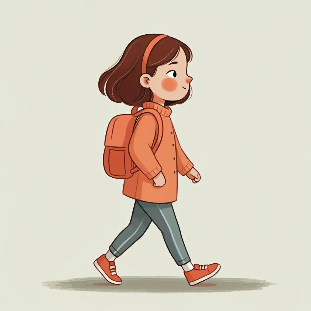 Illustration of walking