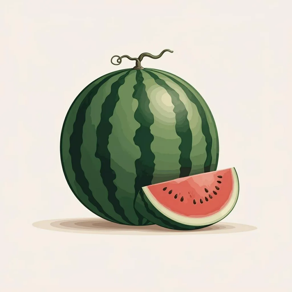 Illustration of a watermelon