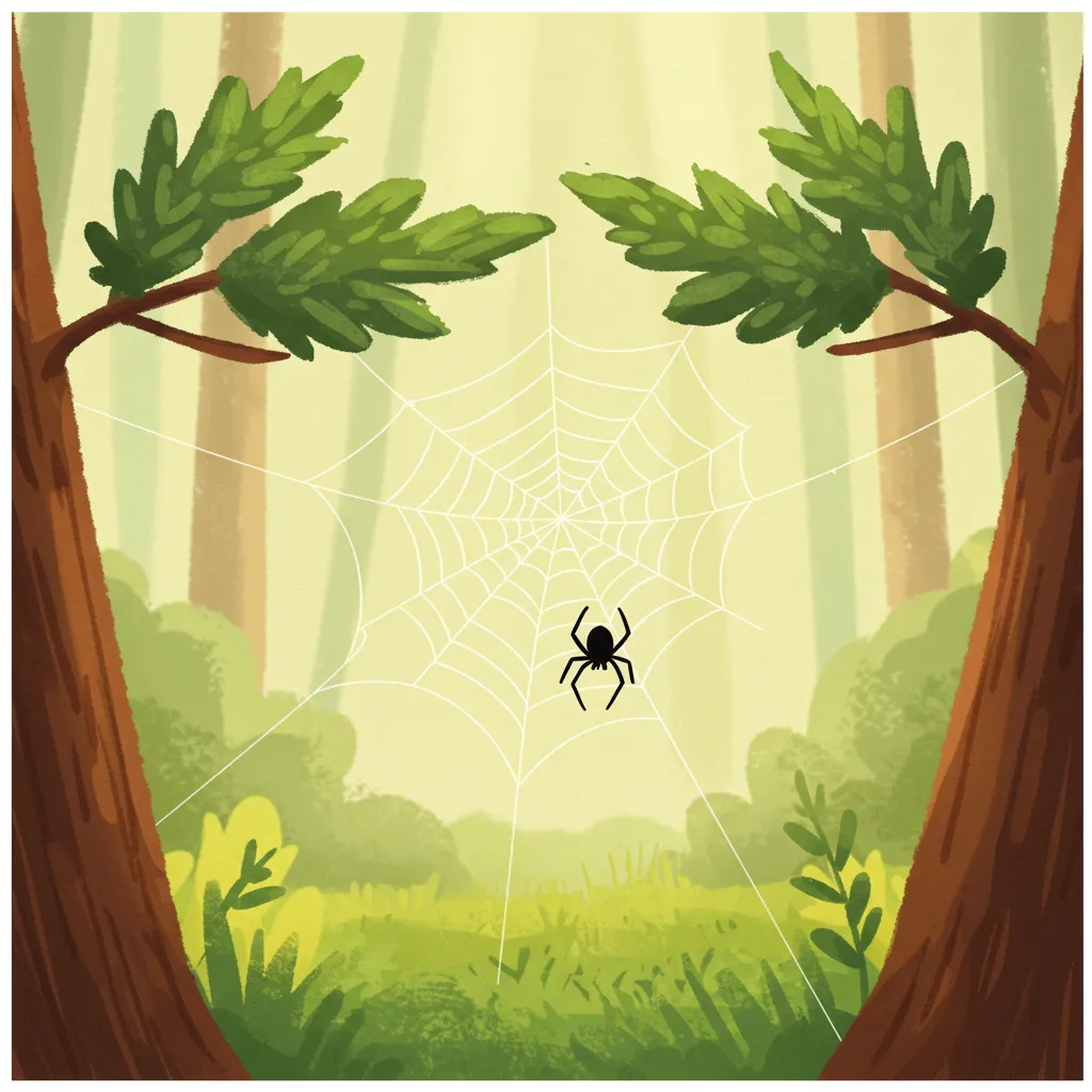Illustration of spider's web