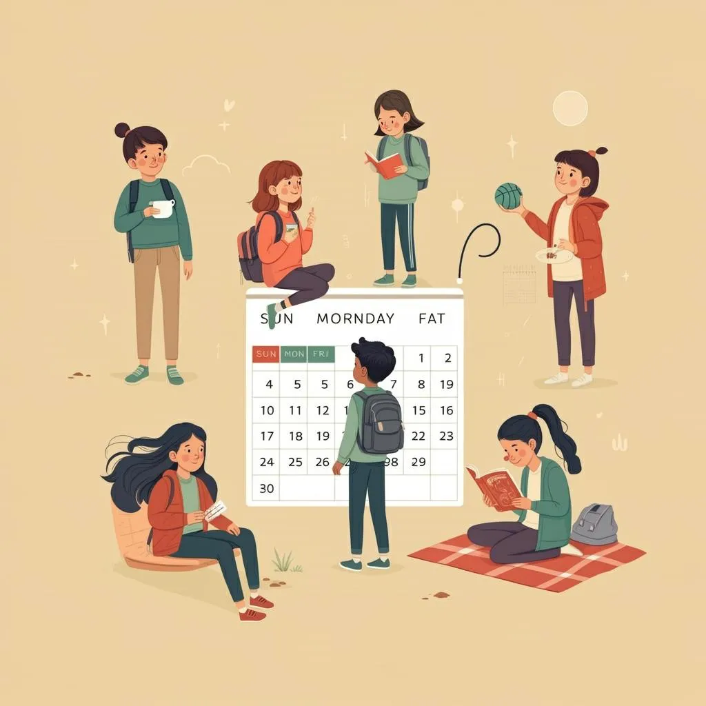 Illustration of a week