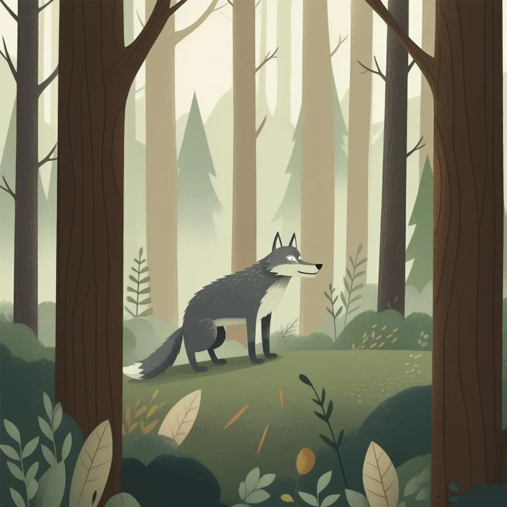 Illustration of a wolf