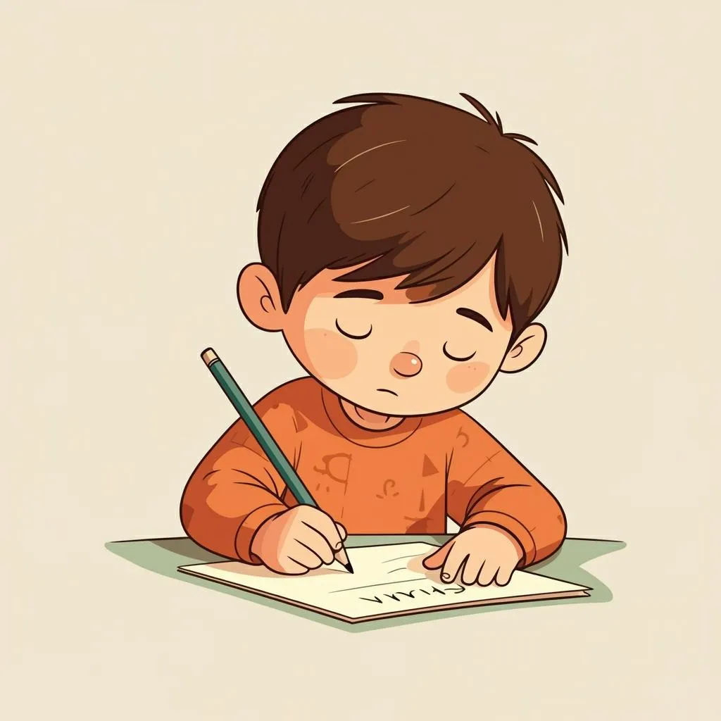 Illustration of writing