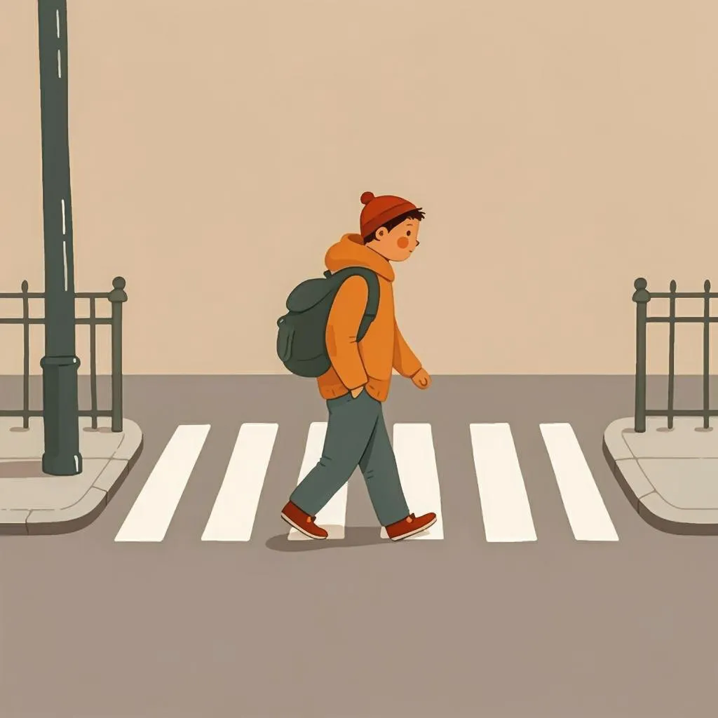 Illustration of a zebra crossing